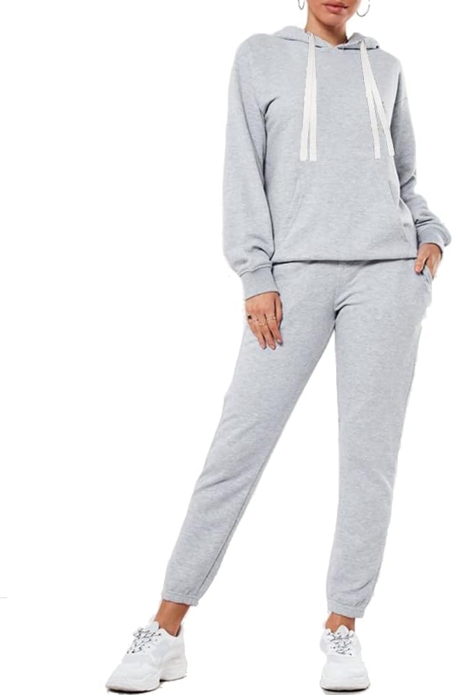 JIHUILAI Sweat Suits For Womens 2 Piece Women Sweatsuit Tracksuit Long Sweatpants Set S