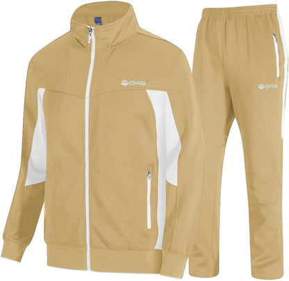 TBMPOY Men's Tracksuits Sweatsuits for Men Sweat Track Suits 2 Piece Casual Athletic Jogging Warm Up Full Zip Sets